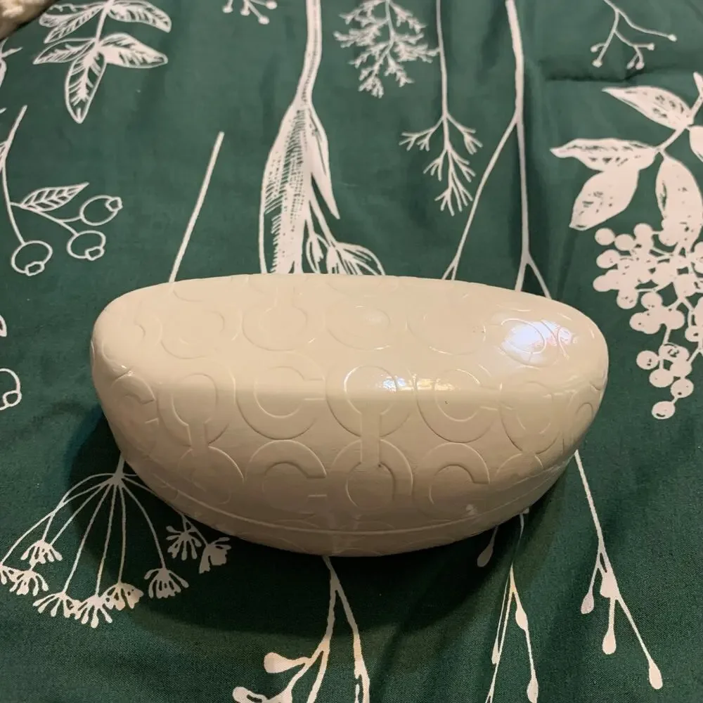 Womens Coach Sunglasses Case Only White Logo OS EUC!